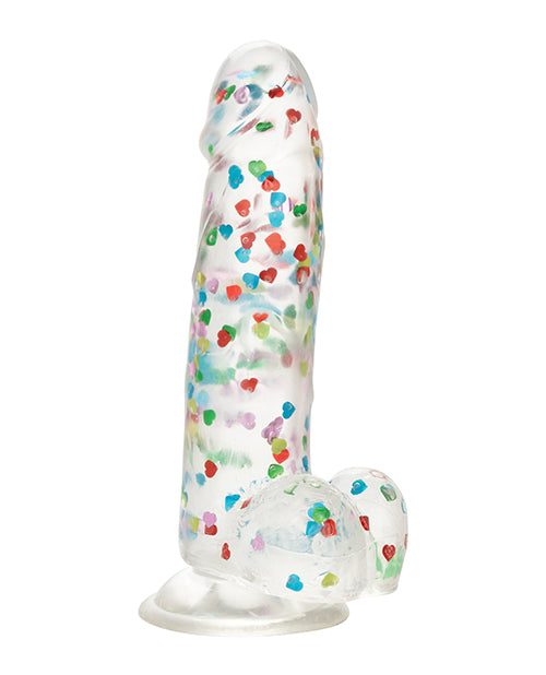 Naughty Bits I Love Dick Heart Filled Dong - Multicolor by California Exotic Novelties