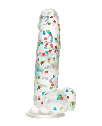 Naughty Bits I Love Dick Heart Filled Dong - Multicolor by California Exotic Novelties