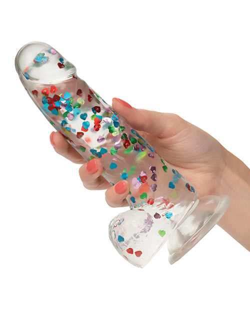Naughty Bits I Love Dick Heart Filled Dong - Multicolor by California Exotic Novelties