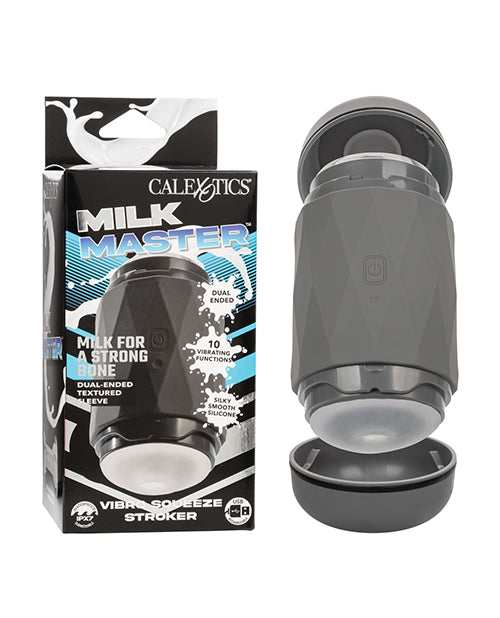 Milk Master Vibro Squeeze Stroker - Black by California Exotic Novelties
