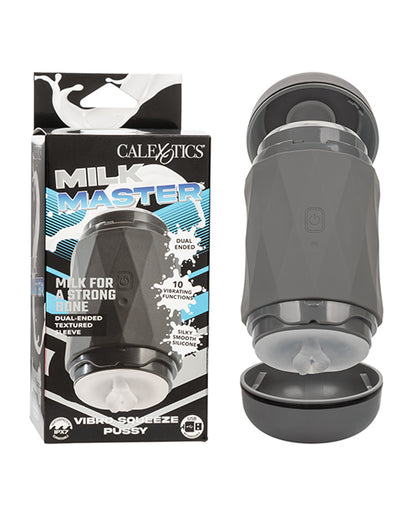 Milk Master Vibro Squeeze Pussy Stroker - Black by California Exotic Novelties