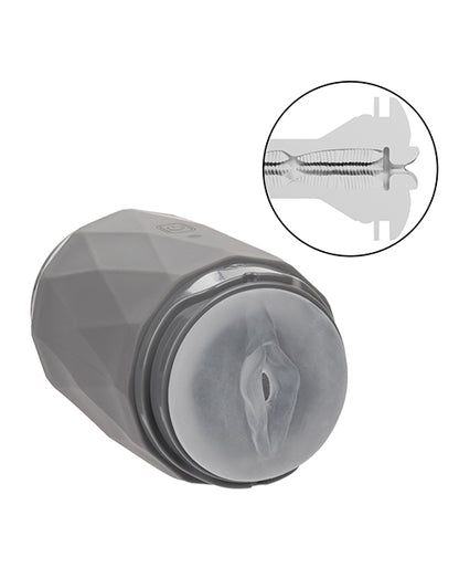 Milk Master Vibro Squeeze Pussy Stroker - Black by California Exotic Novelties