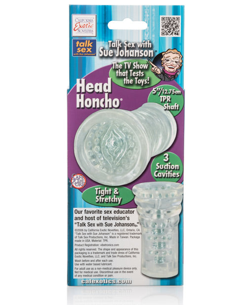 Sue Johanson Head Honcho - Clear by California Exotic Novelties