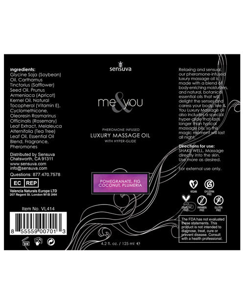 Sensuva Me & You Massage Oil