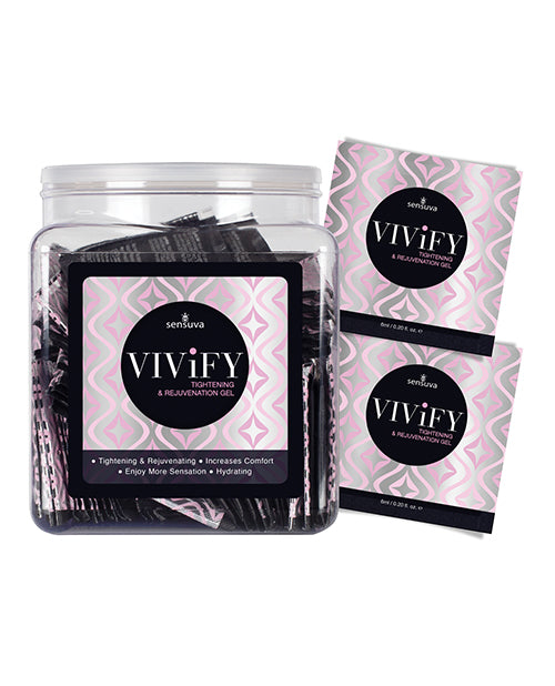 Vivify Tightening & Rejuvenation Gel - Tub of 100 Single Use Packet by Sensuva Valencia Naturals