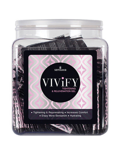 Vivify Tightening & Rejuvenation Gel - Tub of 100 Single Use Packet by Sensuva Valencia Naturals
