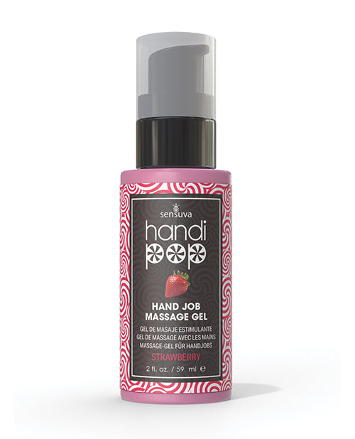 Handipop Hand Job Massage Gel - 2 oz Bottle Strawberry