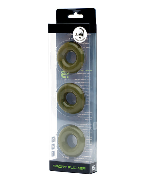 Sport Fucker Chubby Cockring Pack Of 3 by 665 INC