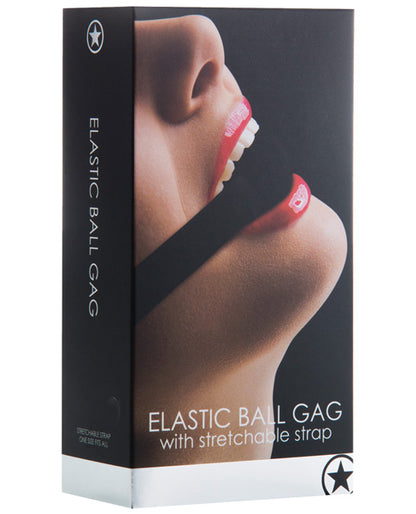 Shots Ouch Elastic Ball Gag - Black