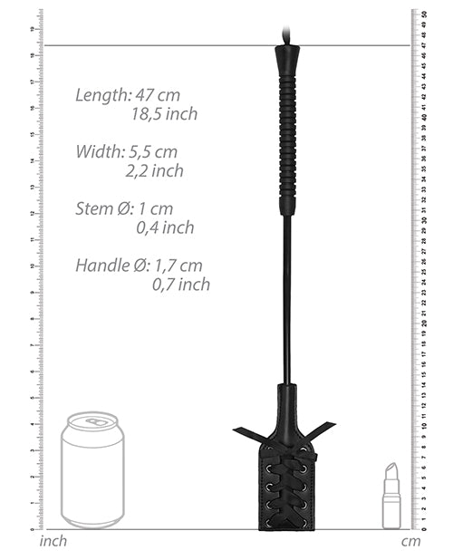 Shots Ouch Rectangle Crop w/Lace - Large Black by Shots America LLC