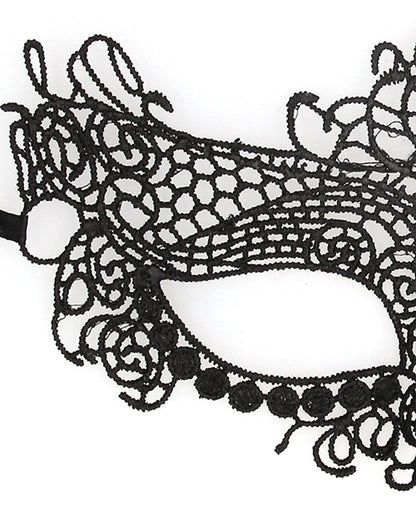 Shots Ouch Black & White Lace Eye Mask