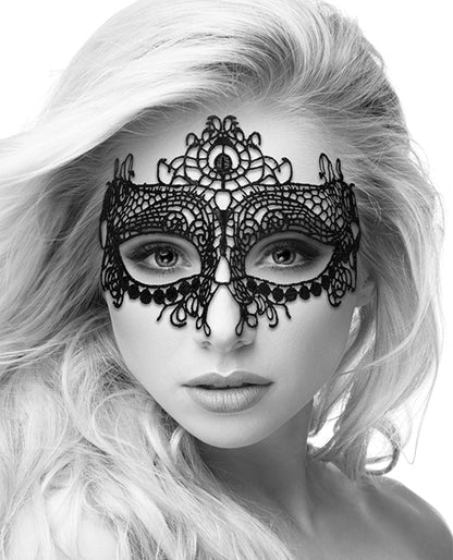 Shots Ouch Black & White Lace Eye Mask