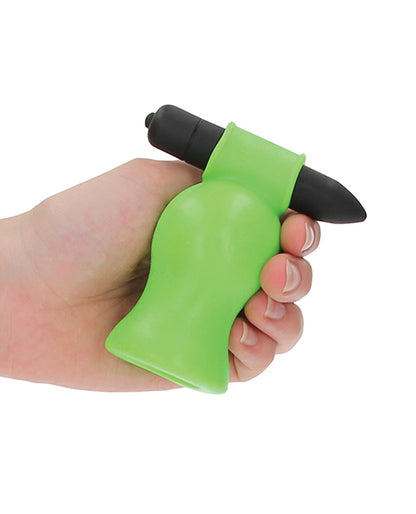 Shots Ouch Vibrating Head Masturbator - Glow in the Dark by Shots America LLC
