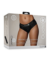 Shots Ouch Vibrating Strap On High-cut Brief - Black