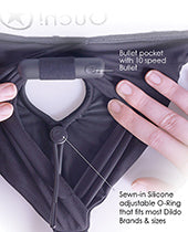 Shots Ouch Vibrating Strap On High-cut Brief - Black