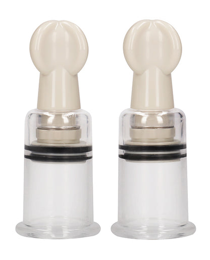 Shots Pumped Nipple Suction Set - Medium Clear