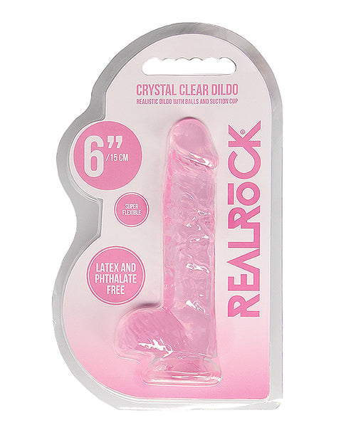 Shots Realrock Realistic Crystal Clear Dildo W/balls by Shots America LLC