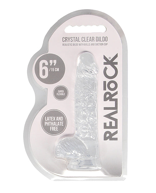 Shots Realrock Realistic Crystal Clear Dildo W/balls by Shots America LLC