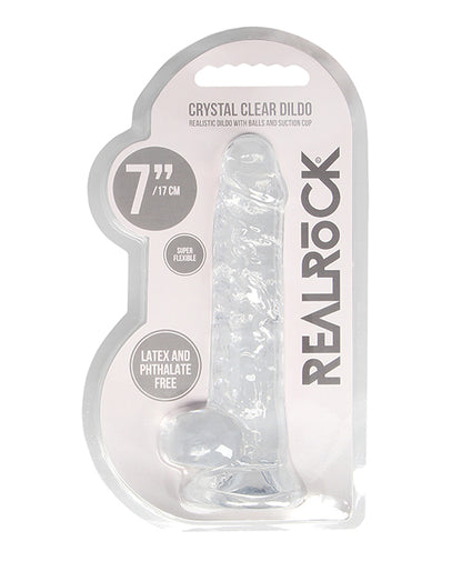 Shots Realrock Realistic Crystal Clear Dildo W/balls by Shots America LLC
