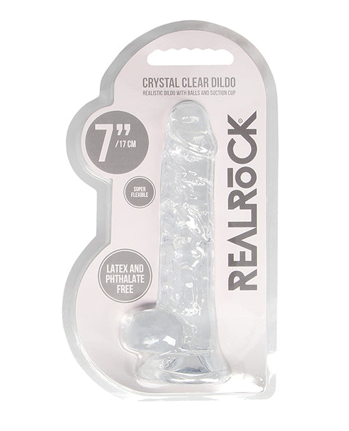 Shots Realrock Realistic Crystal Clear Dildo W/balls by Shots America LLC