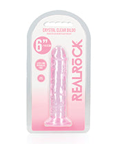 Shots Realrock Crystal Clear Straight Dildo W/suction Cup