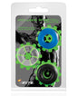 Ignite Power Stretch Donuts Cockrings - Pack of 3 Black/Clear/Blue by Si Novelties
