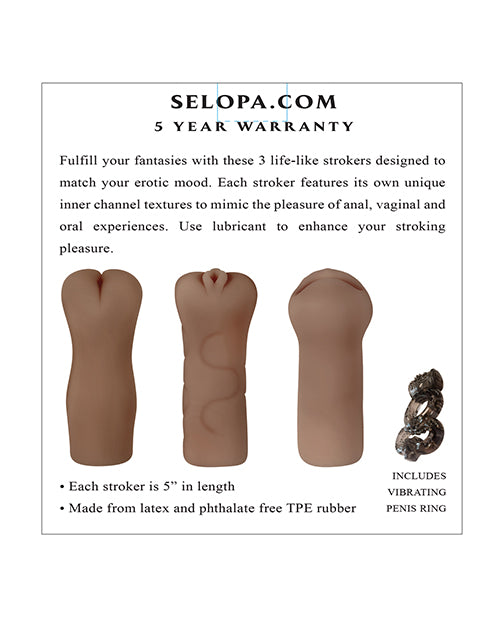 Selopa Party Pack Strokers - Dark by Evolved Novelties INC