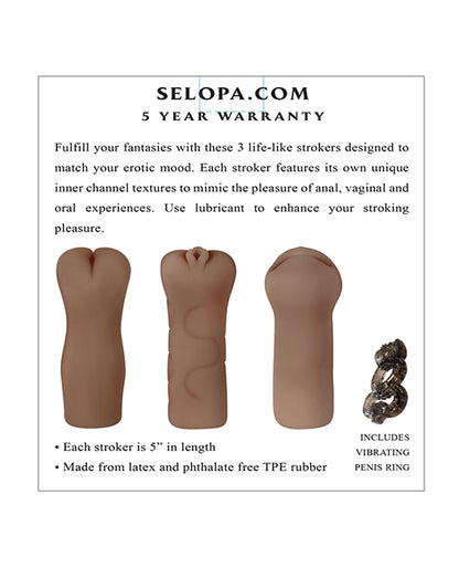 Selopa Party Pack Strokers - Dark by Evolved Novelties INC