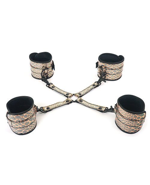 Spartacus Faux Leather Wrist & Ankle Restraints W/hog Tie by Spartacus