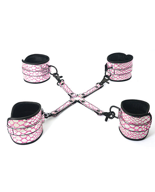 Spartacus Faux Leather Wrist & Ankle Restraints W/hog Tie by Spartacus