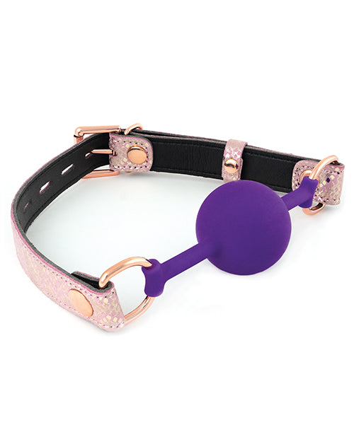 Spartacus Silicone Gag W/leather Lining - Snakeskin Micro Fiber by Spartacus