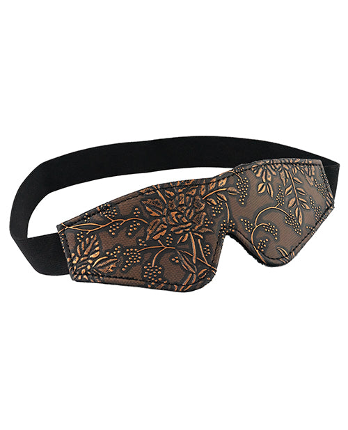 Spartacus Faux Fur Lining Blindfold - Brown Floral Print by Spartacus