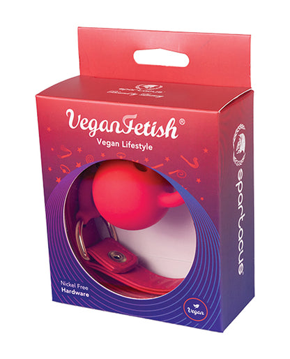 Spartacus Silicone Ball Gag w/Red PU Straps - 46 mm by Spartacus