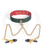 Spartacus PU Collar w/Nipple Clamps - Green by Spartacus