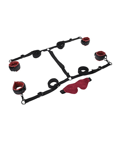 Saffron Under the Bed Adjustable Restraint System - Black and Red