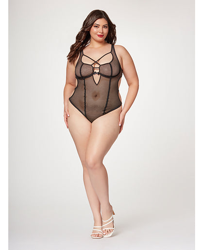 Fishnet Strappy High Cut Leg Teddy by Seven 'til Midnight Costume