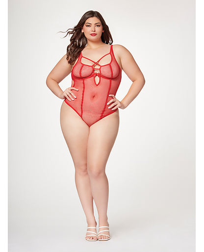 Fishnet Strappy High Cut Leg Teddy by Seven 'til Midnight Costume