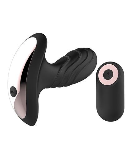 Gender Fluid Buzz Anal Vibe w/Remote - Black by Thank Me Now INC