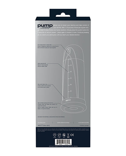 VeDO Pump Rechargeable Vacuum Penis Pump - Just Black