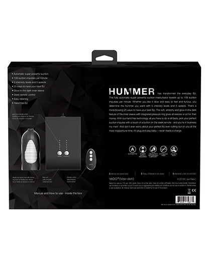 VeDO Hummer Transform Your BJ Masturbator - Just Black by Savvy Co.