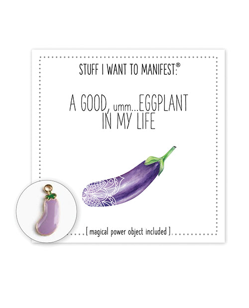 Warm Human A Good Eggplant In My Life Mini Card & Charm