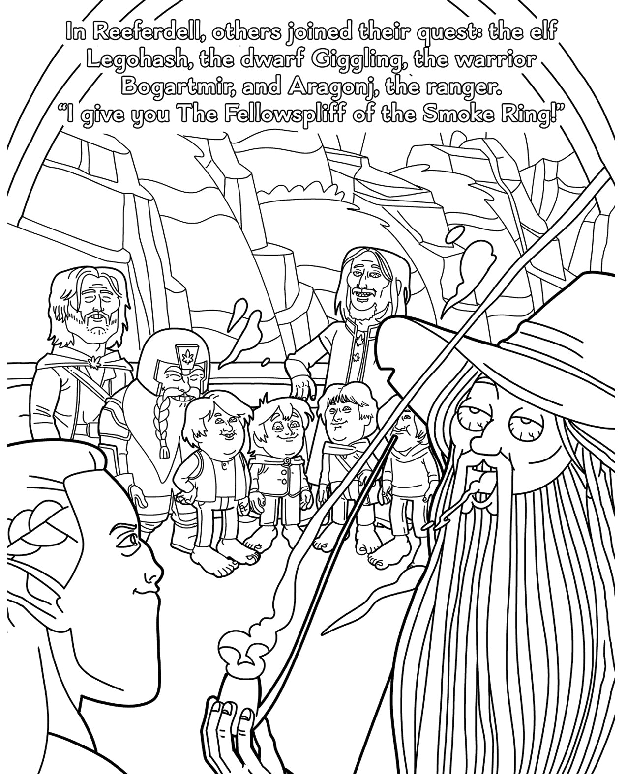 Wood Rocket The Lord of the Smoke Rings Coloring Book by Wood Rocket LLC