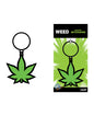 Wood Rocket Weed Pot Leaf Keychain - Green by Wood Rocket LLC