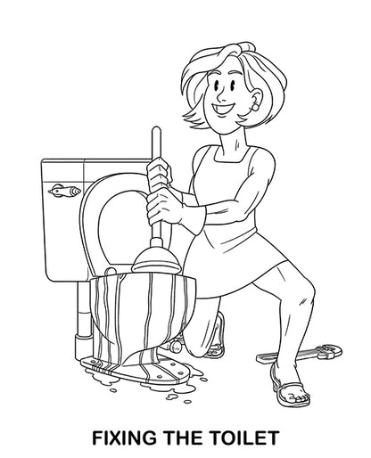 Wood Rocket Adults Doing Adult Shit Coloring Book by Wood Rocket LLC