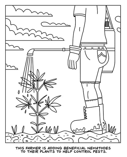 Wood Rocket A Visit to the Cannabis Farm Coloring Book by Wood Rocket LLC