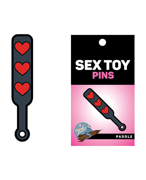 Wood Rocket Sex Toy Hearts Paddle Pin - Black/Red by Wood Rocket LLC