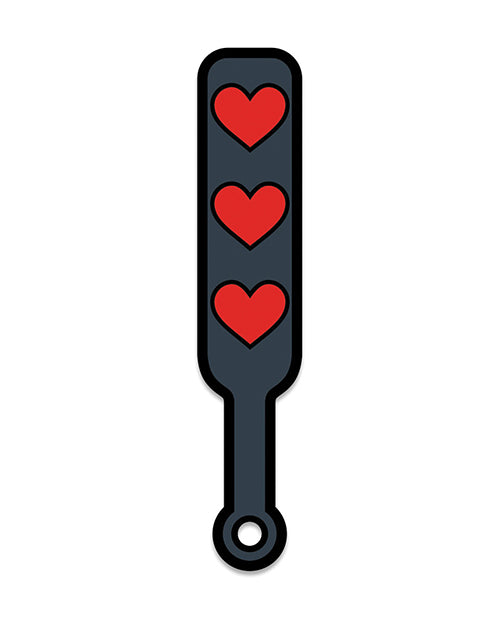Wood Rocket Sex Toy Hearts Paddle Pin - Black/Red by Wood Rocket LLC