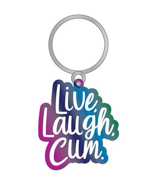 Wood Rocket Live Laugh Cum Keychain - Multi Color by Wood Rocket LLC