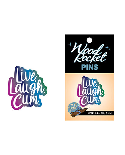 Wood Rocket Live Laugh Cum Large Pin - Multi Color by Wood Rocket LLC