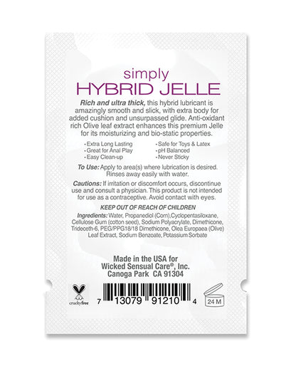 Wicked Sensual Care Simply Hybrid Jelle Lubricant